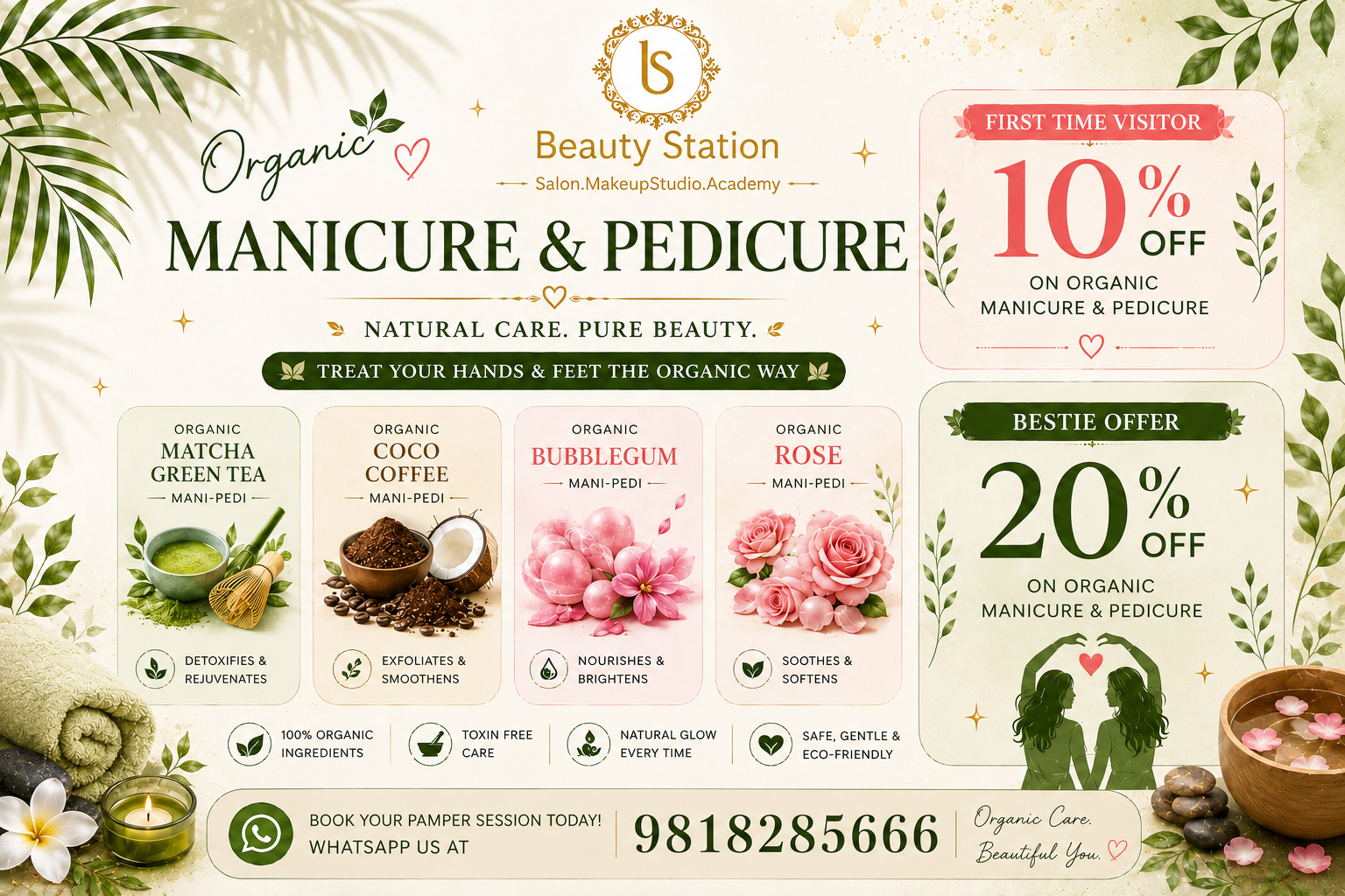 Organic Manicure Pedicure BS