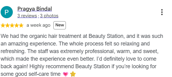 Beauty Station Google Review